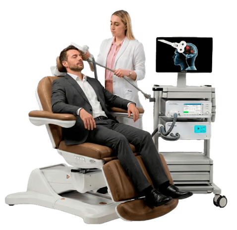 Estimulación magnética transcraneal - paciente masculino